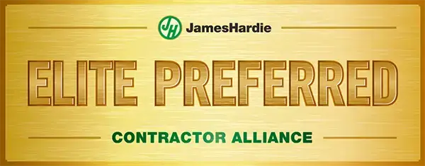 James Hardie Elite Preferred Contractor Alliance certification badge