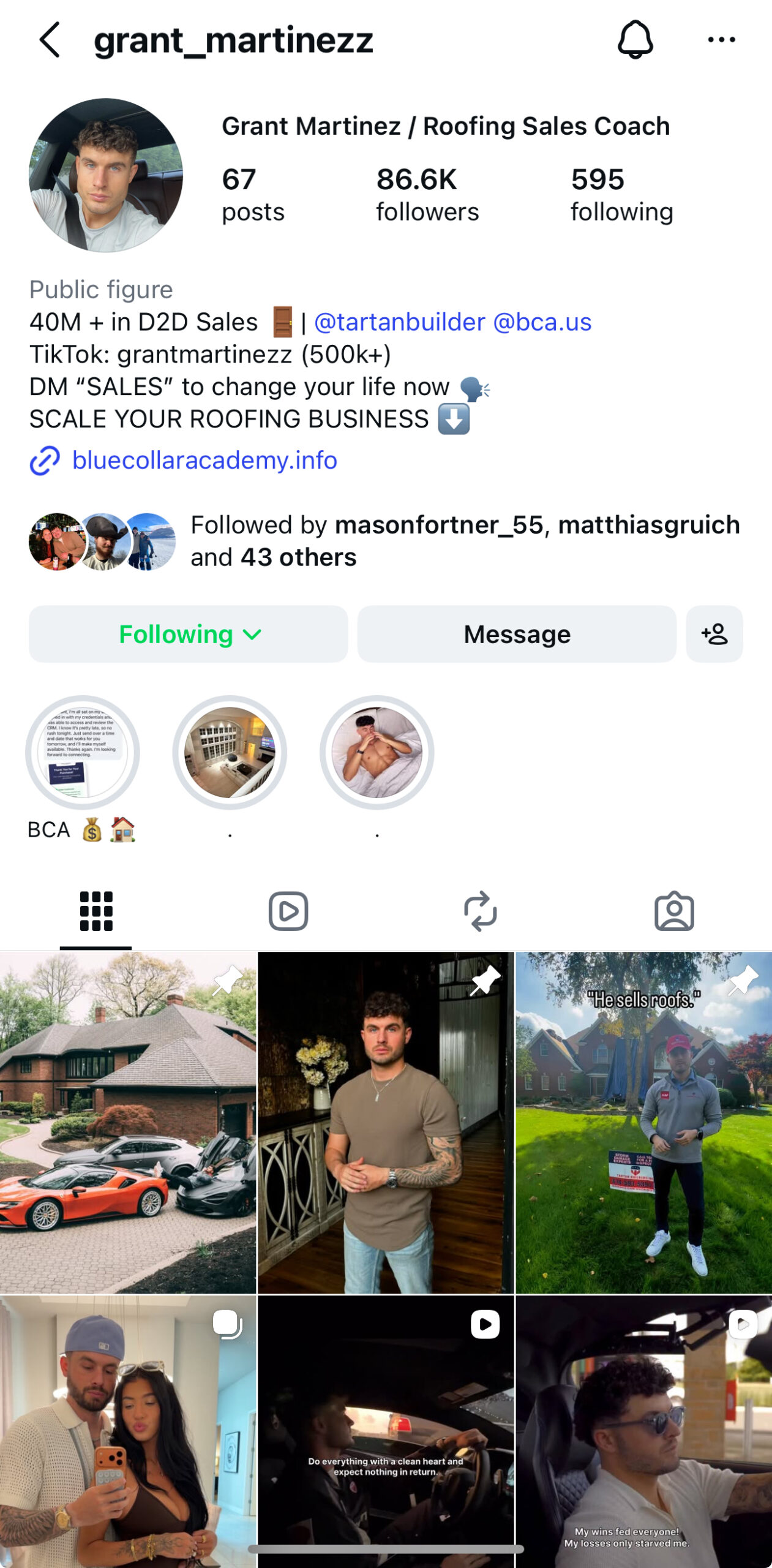 Grant Martinez featured Tartan Builders content